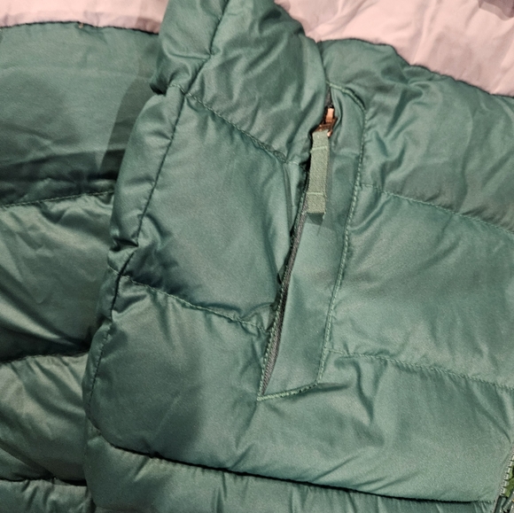 L.L. Bean Kids' Bean's Down Colorblock Green and Blue Jacket - Picture 6 of 8